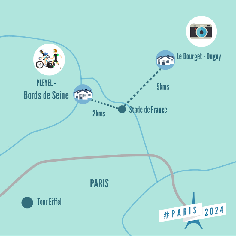 Paris 2024 Athetes Village Map 